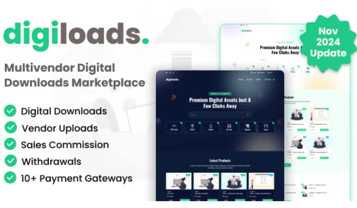 Digiloads - Multivendor Digital Downloads Marketplace
